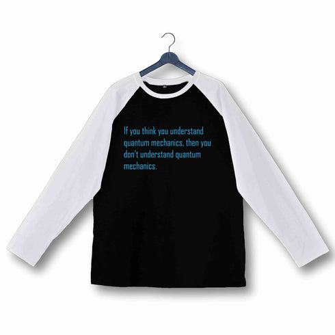 Nerd QUANTUM MECHANICS CONUNDRUM Custom Printed Graphic Design Raglan T-Shirt for Women
